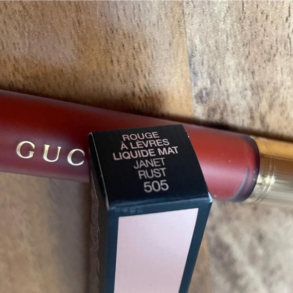 Gucci 505 Janet Rust Liquid Matte Lipstick NIB Transfer Proof Long Lasting
